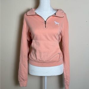 Women's Peach Quarter-Zip Pullover
